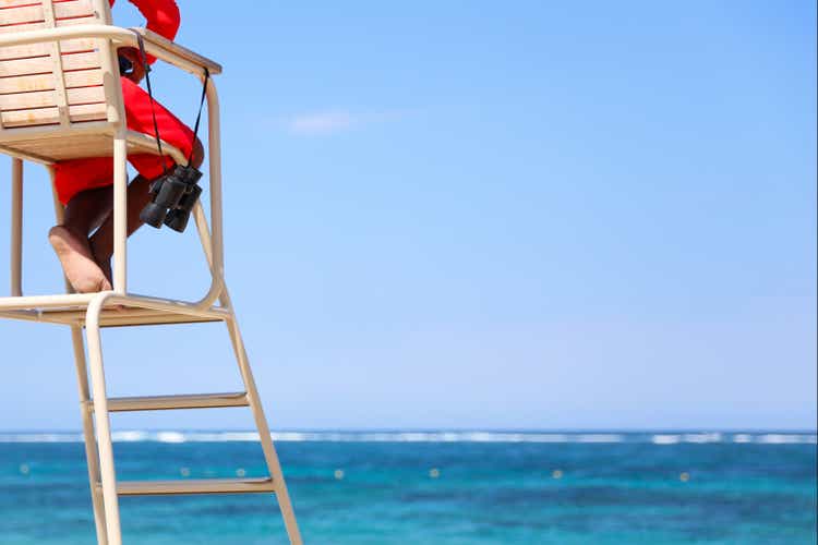 Lifeguard on the beautiful beach