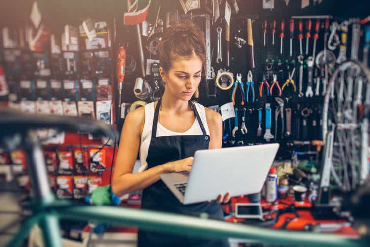 Female Bicycle Mechanic