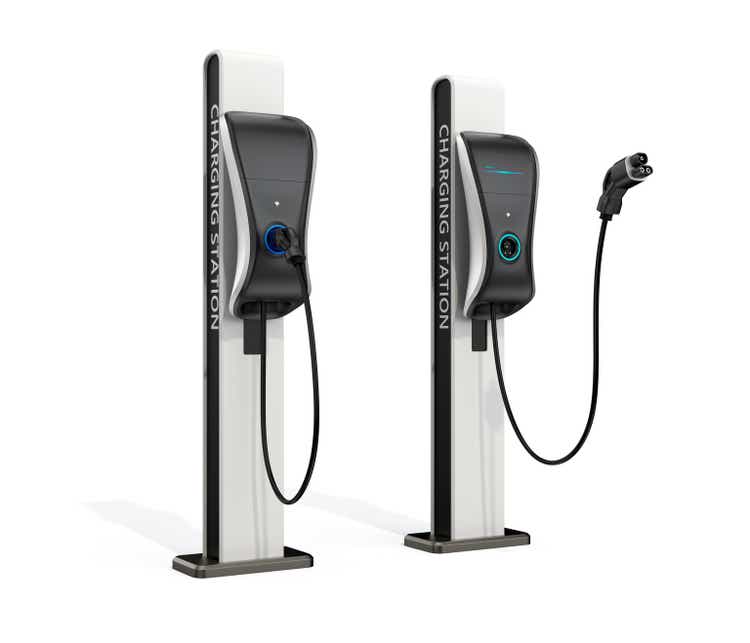 Electric vehicle charging station for public usage