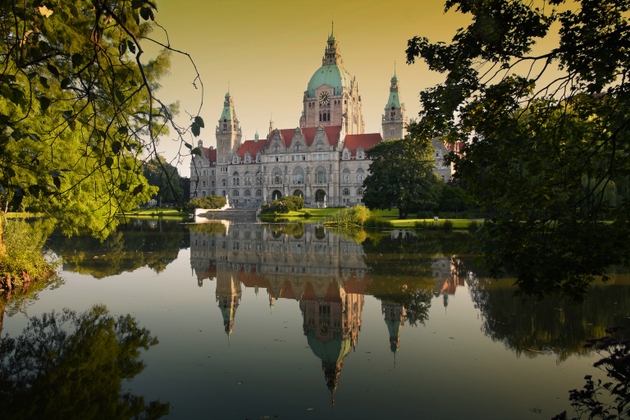 New Town Hall building (Rathaus) in Hannover Germany