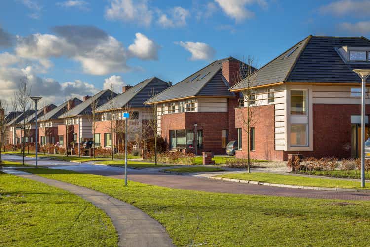 Detached family houses in a suburban street