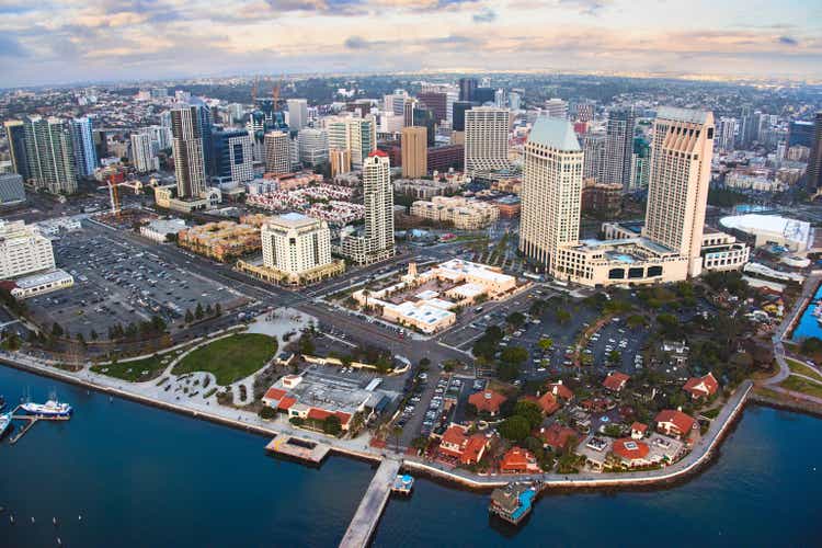 Downtown San Diego Urban Cityscape and Waterfront