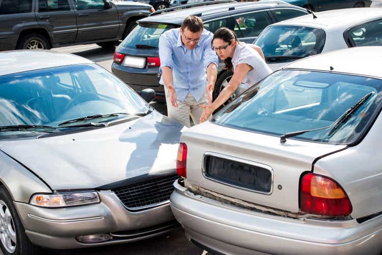 Drivers Arguing After The Accident