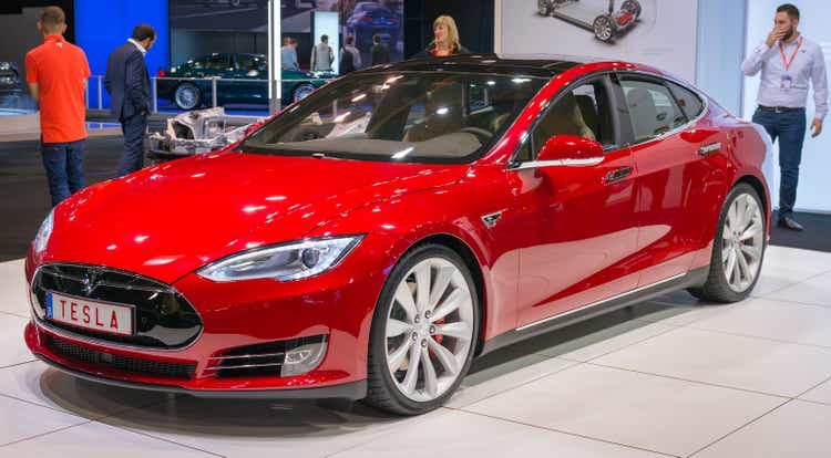 The Tesla Model S P90D is an all-electric luxury car