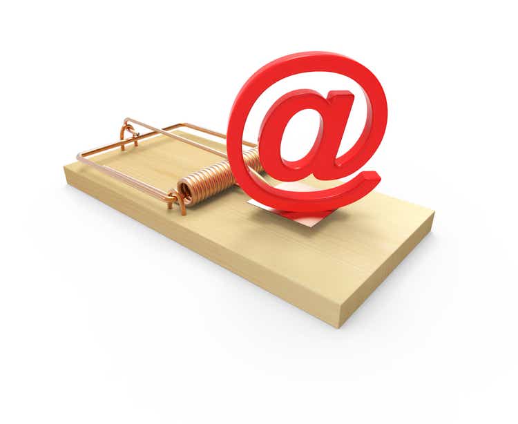 3d Mousetrap with email address symbol bait
