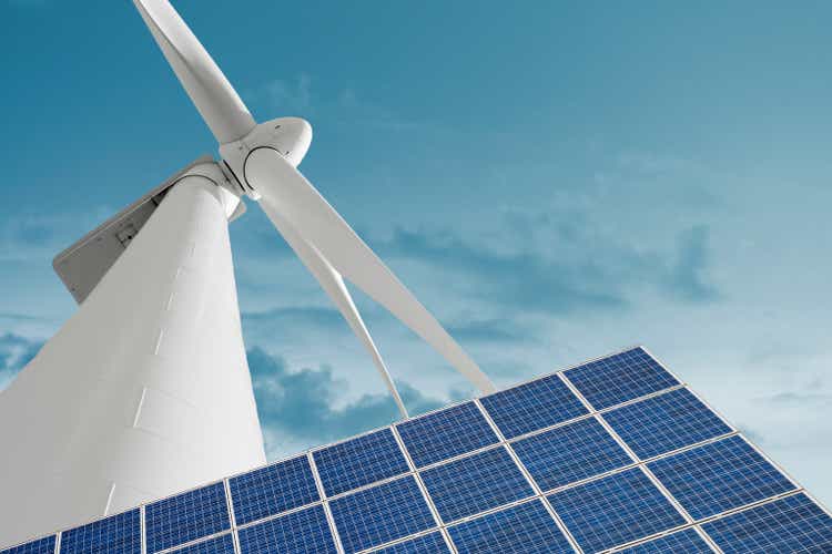 Renewable energies with wind generator and photovoltaic panel