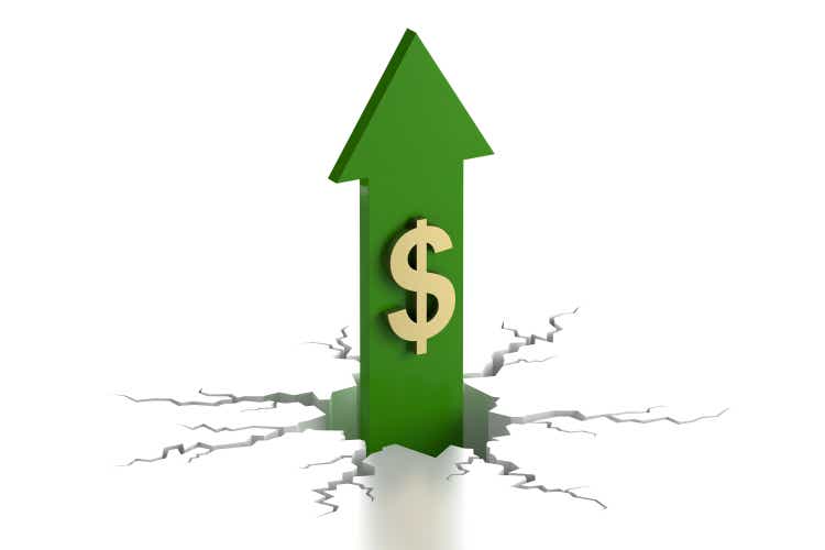 Arrow Up with Dollar increase crack