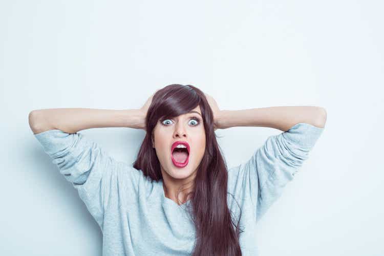 Shocked young woman