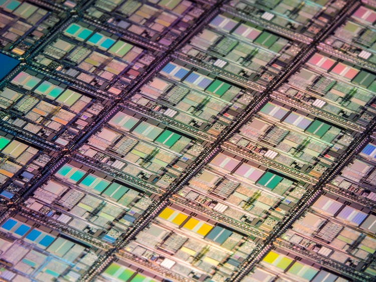 Computer Processor Wafer Macro