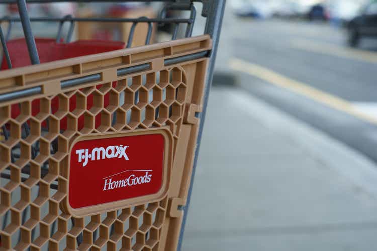 TJ Maxx Logo on Shopping Cart