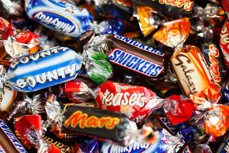 Heap of Mars manufactured candies
