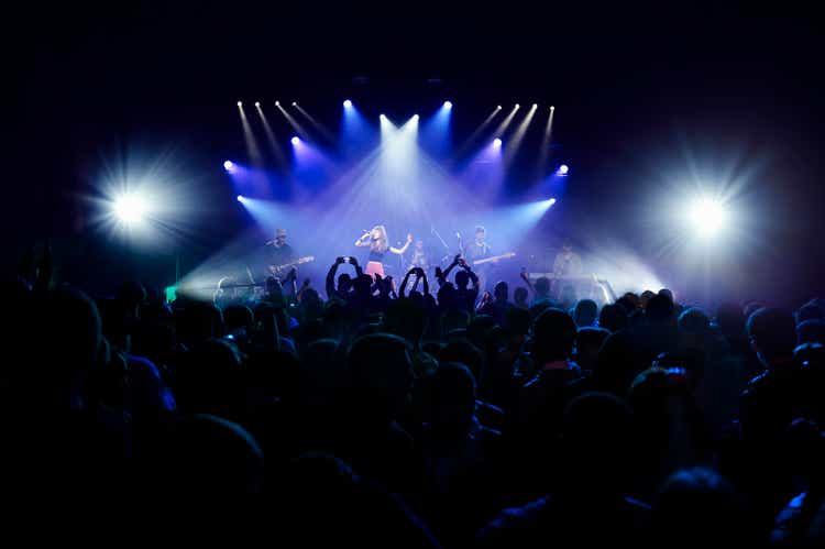 Crowd of people at music concert