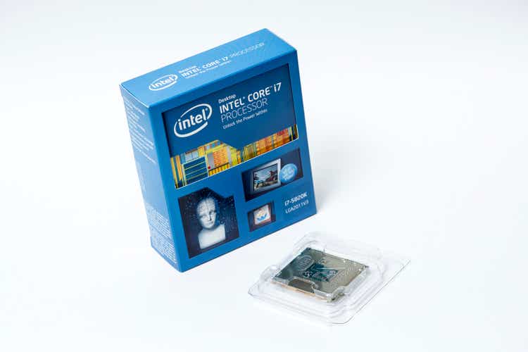 Intel Core i7 5820K Computer Processor Isolated on White