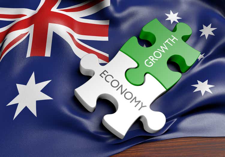 Australian economy and financial market growth concept, 3D rendering