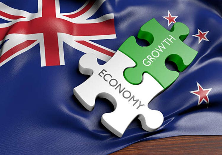 New Zealand economy and financial market growth concept, 3D rendering