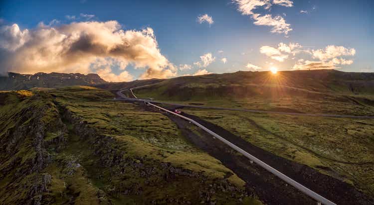 Geothermal pipes by Nesjavellir Plant, Iceland