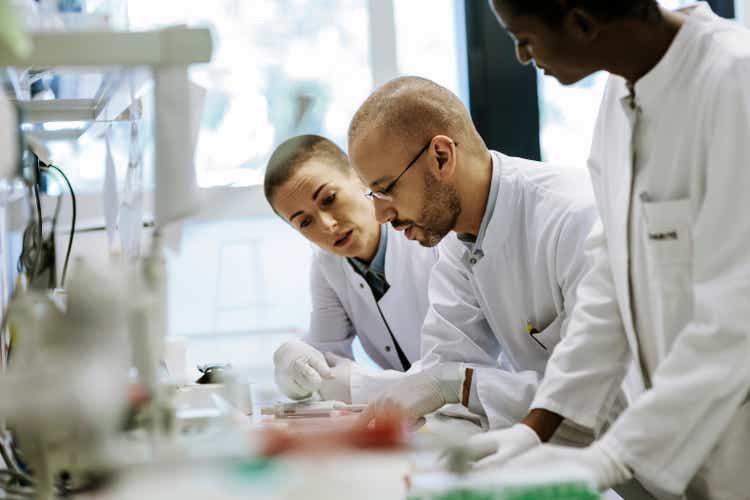 Scientists inside a laboratory