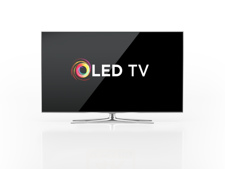 UHD 4K Smart Tv On White Background