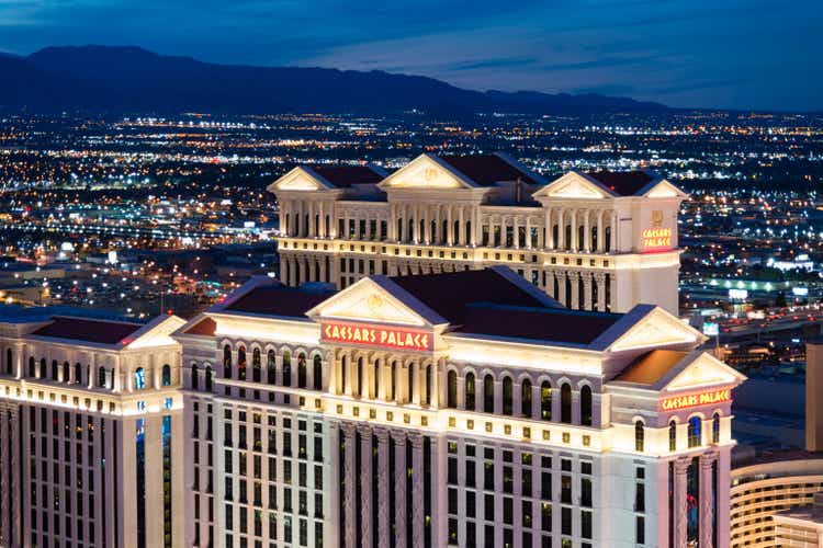 Caesars Palace Las Vegas Strip at night