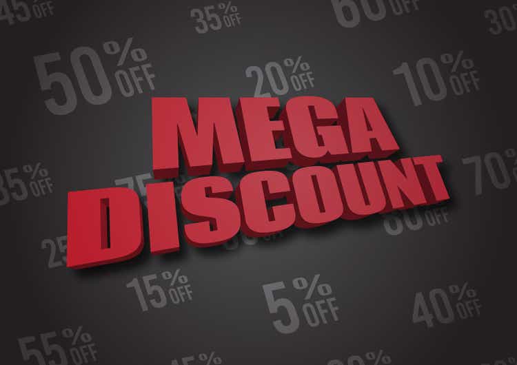 Mega Discount 3D illustration