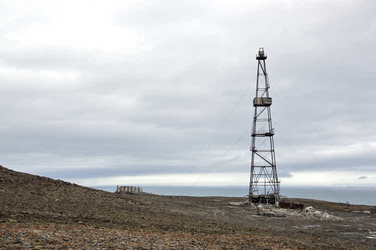 Abandoned drilling tower