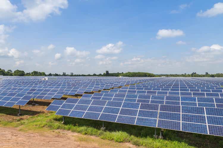 olar panels photovoltaics in solar power station