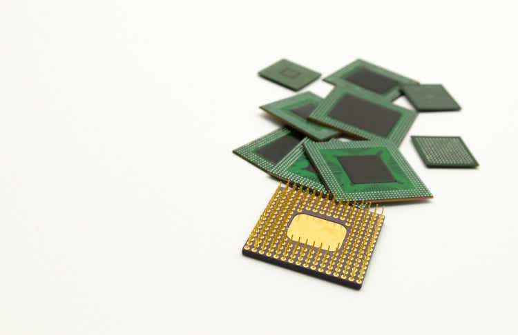Integrated Circuit on white background