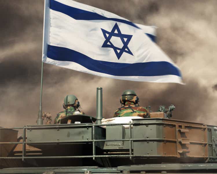 Israel flag on the tank