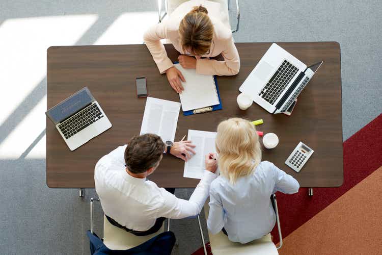Financial meeting at office