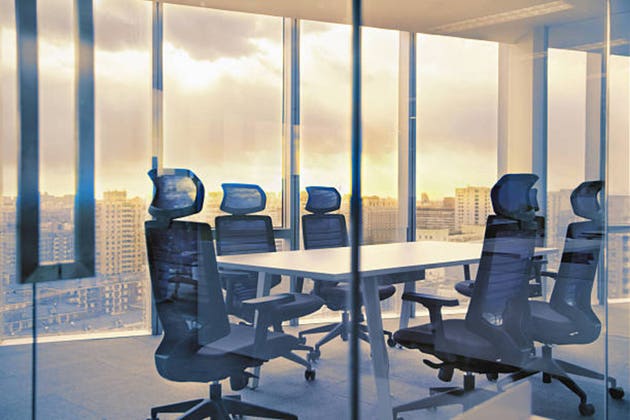 View of modern office conference meeting room