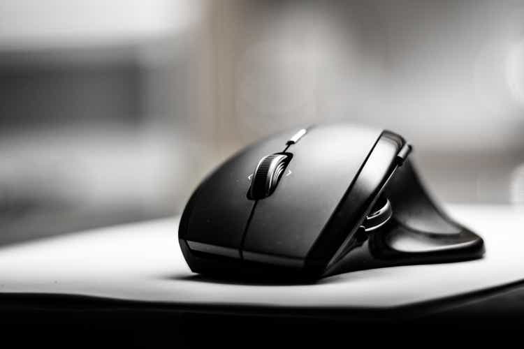 Wireless mouse in black and white