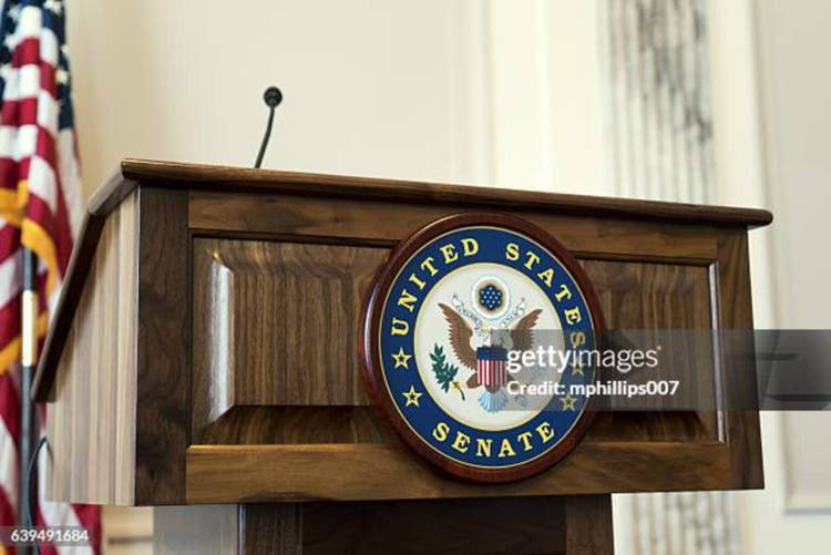 United States Senate Podium at Capitol Hill