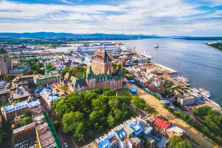 Quebec City and Old Port Aerial View, Quebec, Canada