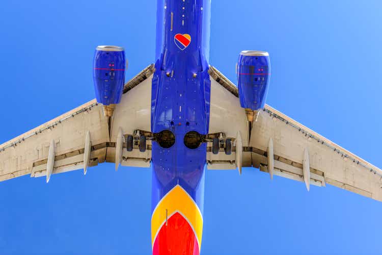 Commercial Passenger Airplane ready for landing