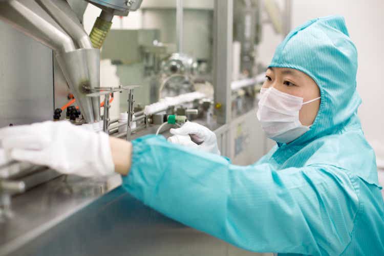 Pharmaceutical factory worker