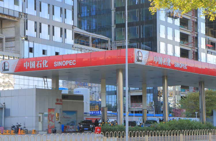 Sinopec petrol gas station Beijing China