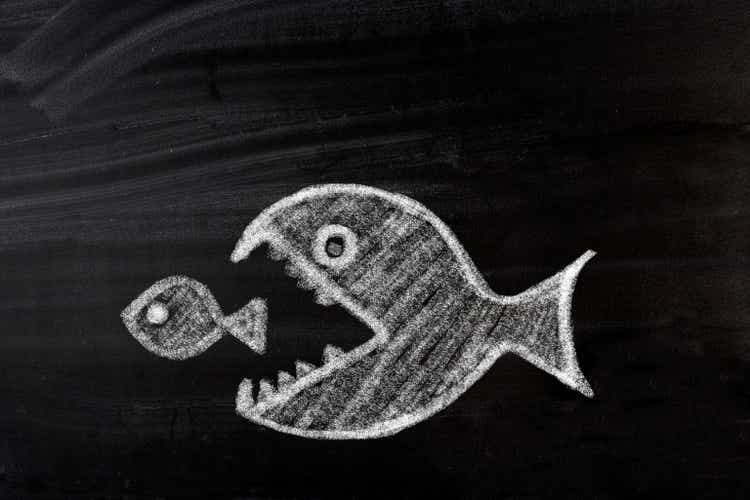 Big fish eats small one