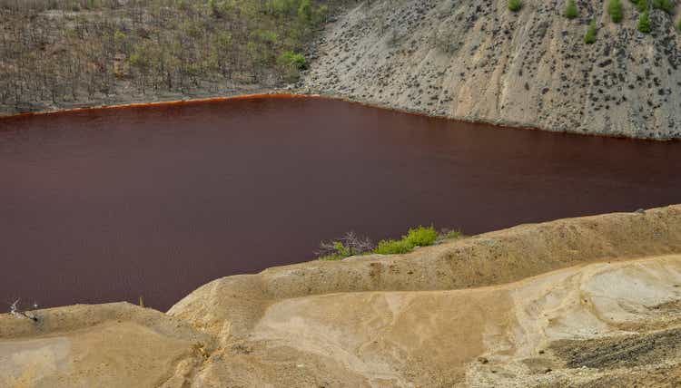 Red artificial lake