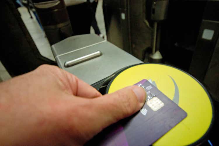 Contactless card on underground