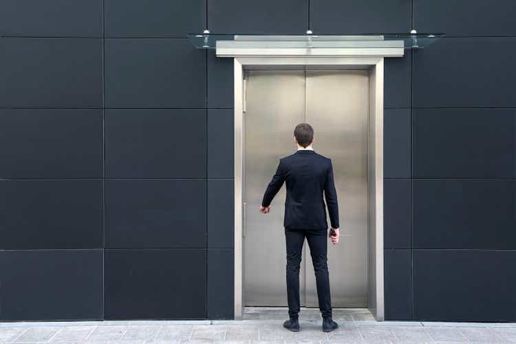 Businessman going to work