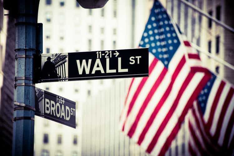 Wall Street and Broad Street Signs