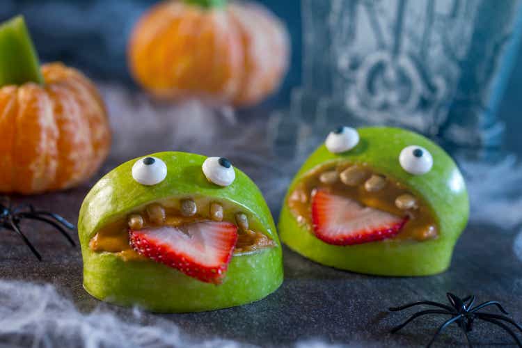 Healthy Halloween Apple Monsters Fruit Kids Treat