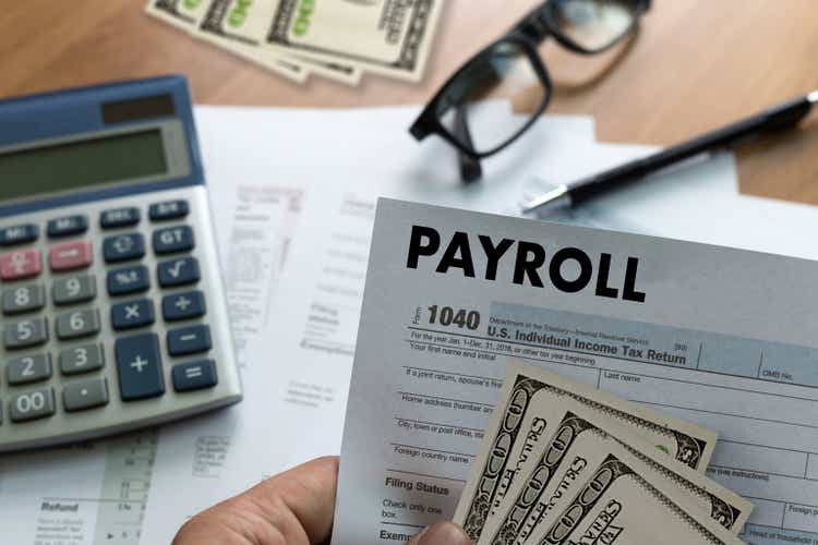 PAYROLL Merchant operating financial accounting concept