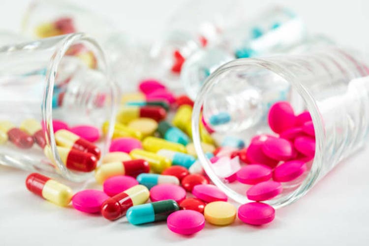 Bright Colorful Medicine Pills And Tablets