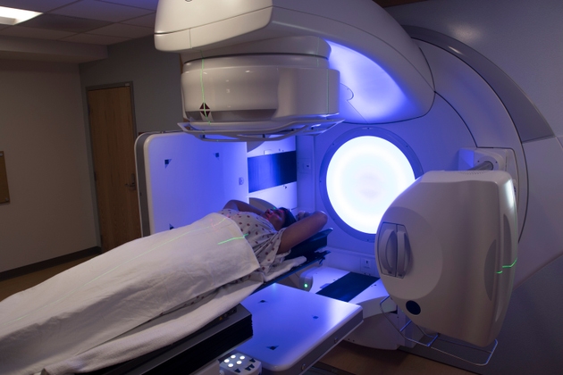Woman Receiving Radiation Therapy Treatments for Breast Cancer