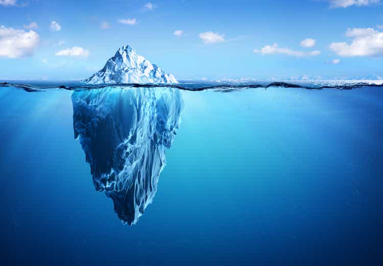 Iceberg Floating In Arctic Sea