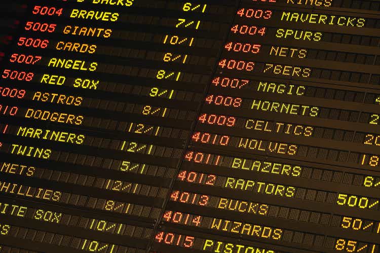 Sports book tote board