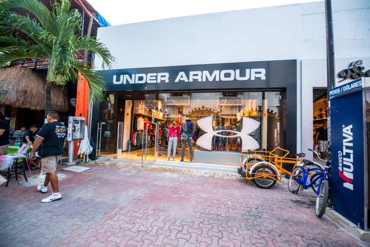 Under Armour store on famous 5th Avenue, Playa Del Carmen