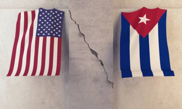 Conflict between USA and Cuba Concept