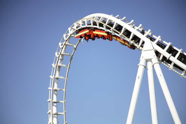 woman on rollercoaster